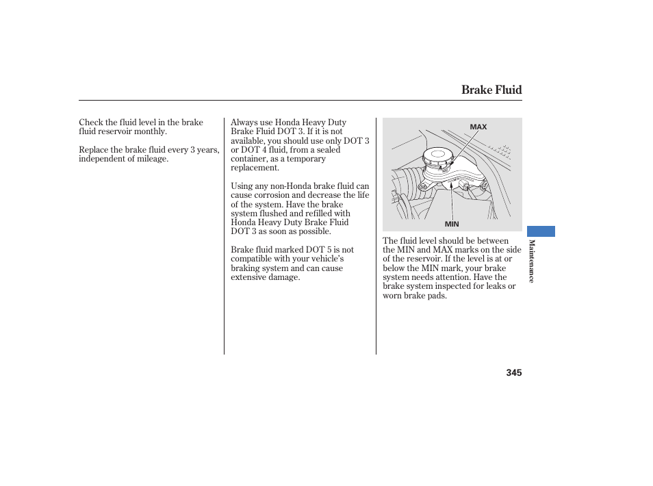 Brake fluid | Acura 2009 RDX User Manual | Page 351 / 434