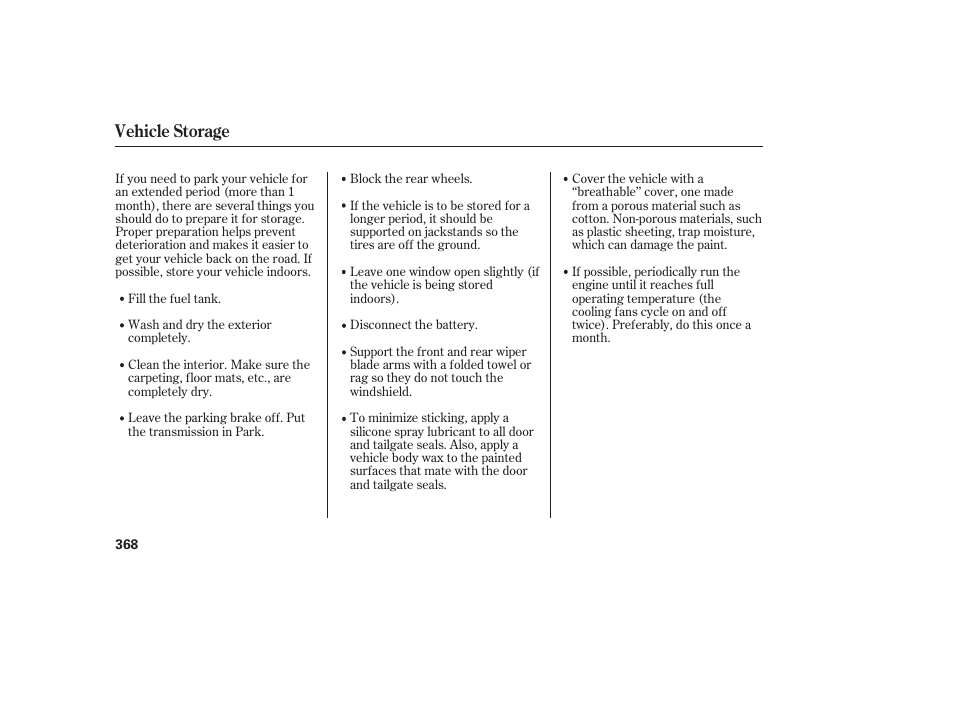 Vehicle storage | Acura 2009 RDX User Manual | Page 374 / 434