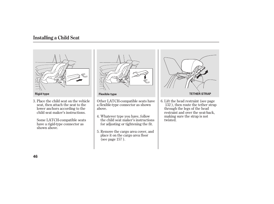 Installing a child seat | Acura 2009 RDX User Manual | Page 52 / 434