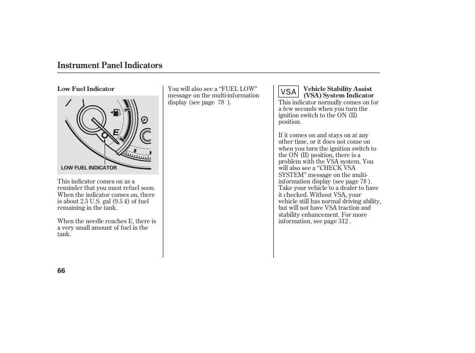 Instrument panel indicators | Acura 2009 RDX User Manual | Page 72 / 434