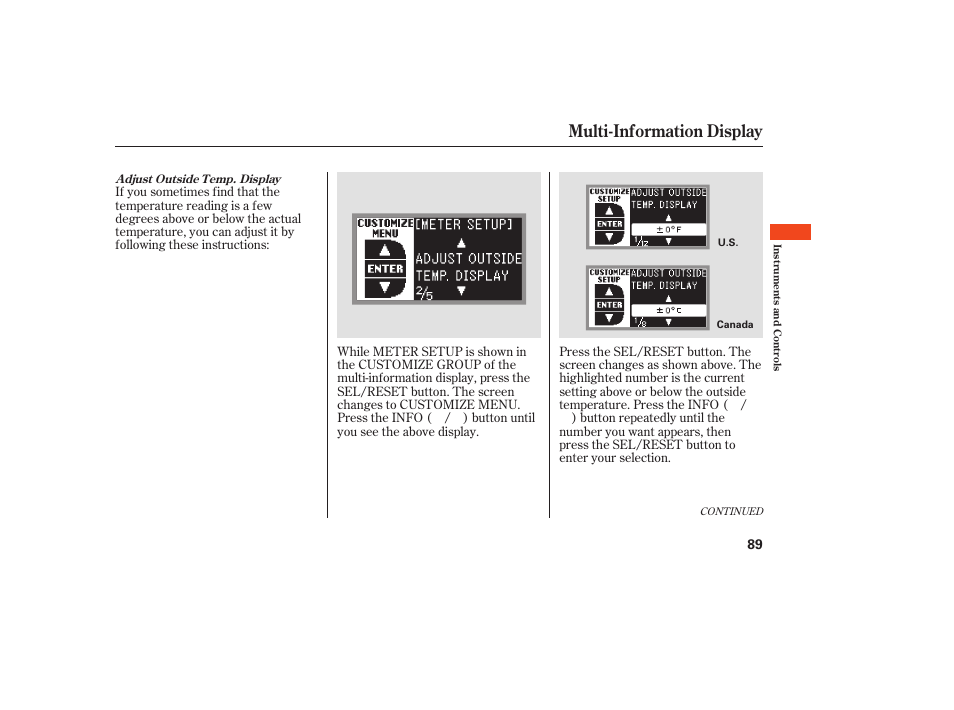 Multi-information display | Acura 2009 RDX User Manual | Page 95 / 434
