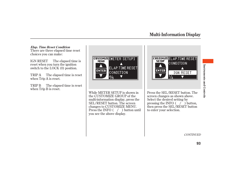 Multi-information display | Acura 2009 RDX User Manual | Page 99 / 434