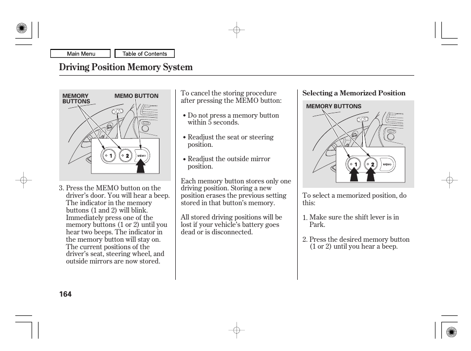 Acura 2010 RL User Manual | Page 167 / 551