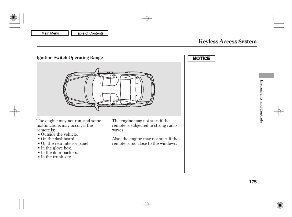 Keyless access system | Acura 2010 RL User Manual | Page 178 / 551