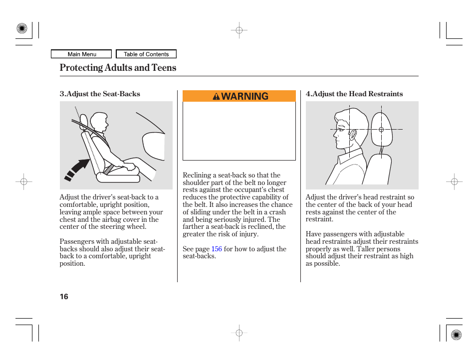 Protecting adults and teens | Acura 2010 RL User Manual | Page 19 / 551