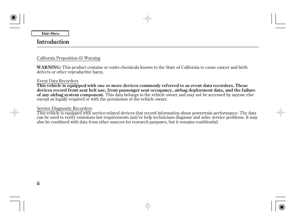 Introduction | Acura 2010 RL User Manual | Page 2 / 551