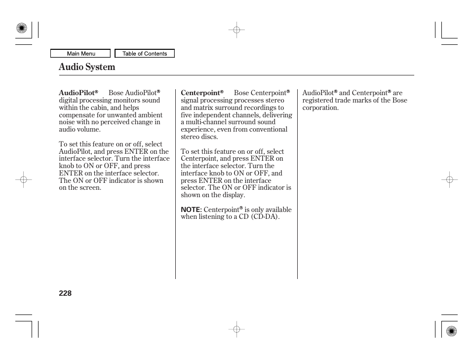 Audio system | Acura 2010 RL User Manual | Page 231 / 551