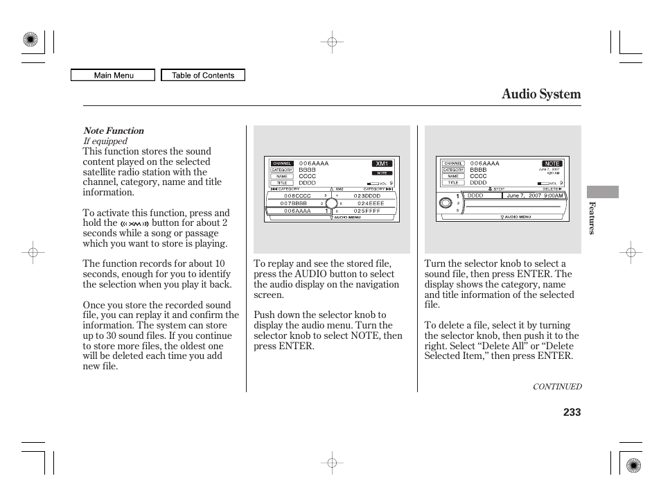 Audio system | Acura 2010 RL User Manual | Page 236 / 551