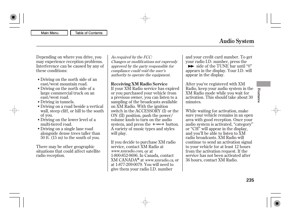 Audio system | Acura 2010 RL User Manual | Page 238 / 551