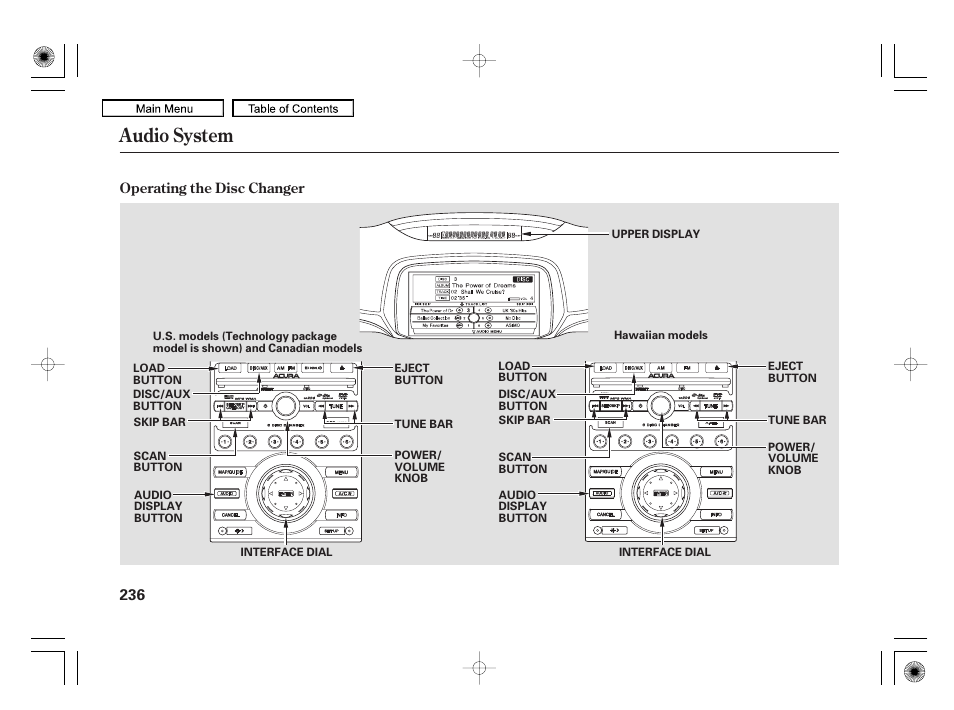 Audio system | Acura 2010 RL User Manual | Page 239 / 551