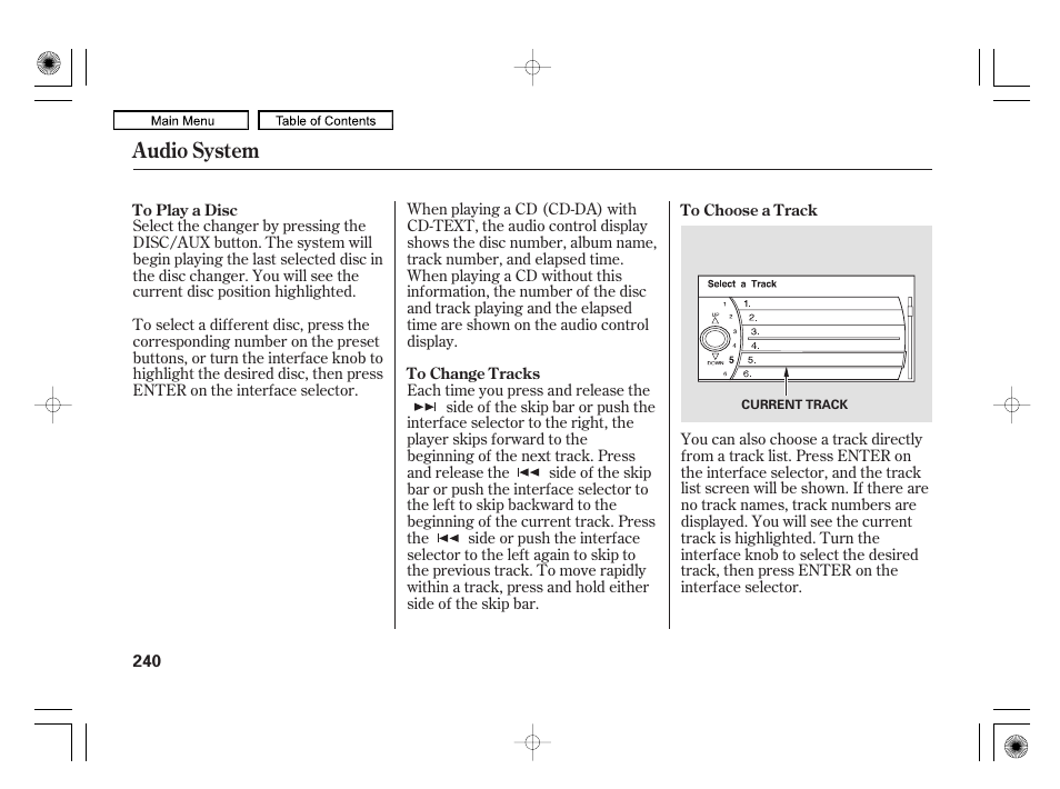 Audio system | Acura 2010 RL User Manual | Page 243 / 551