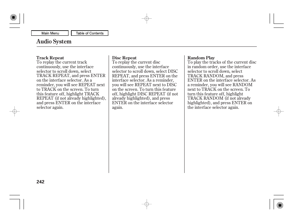 Audio system | Acura 2010 RL User Manual | Page 245 / 551