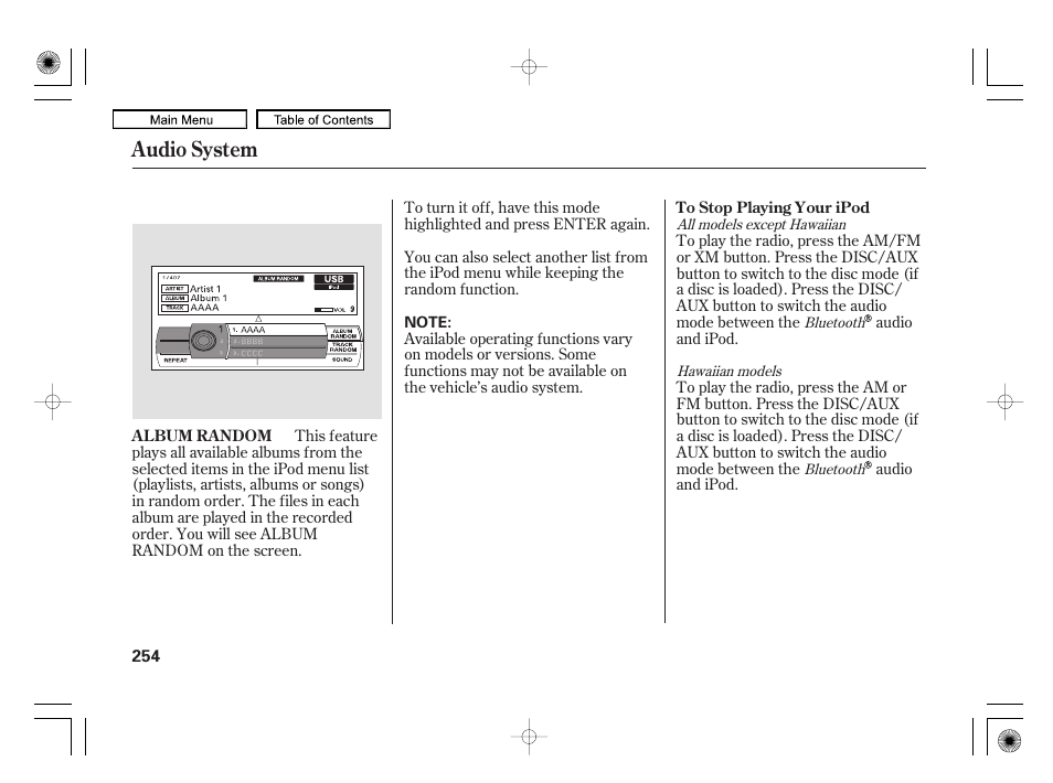 Audio system | Acura 2010 RL User Manual | Page 257 / 551
