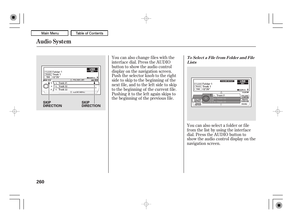 Audio system | Acura 2010 RL User Manual | Page 263 / 551