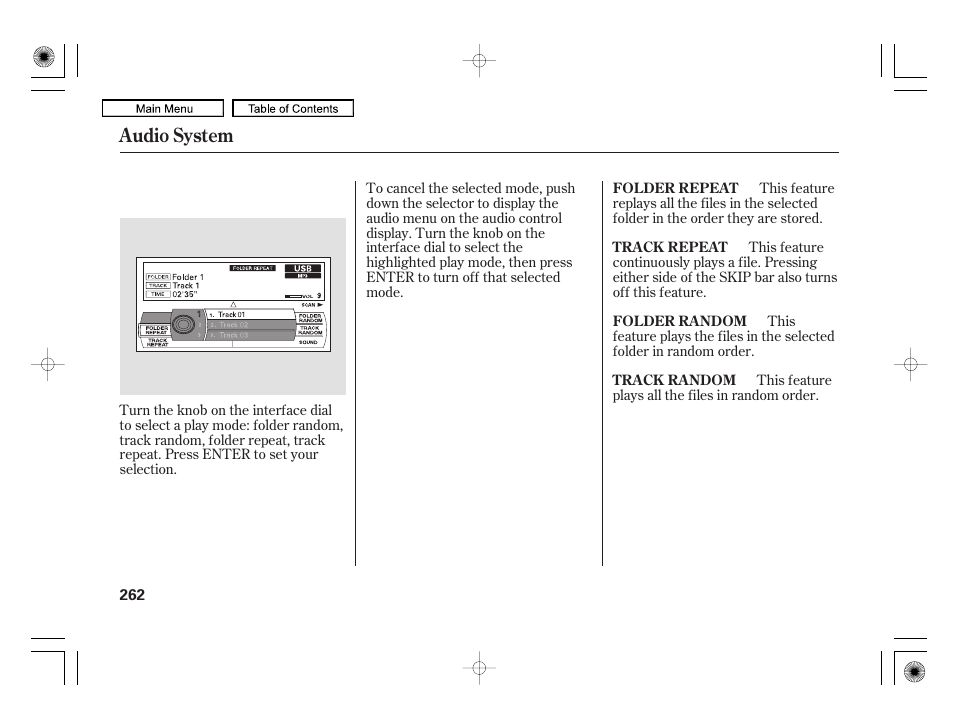 Audio system | Acura 2010 RL User Manual | Page 265 / 551