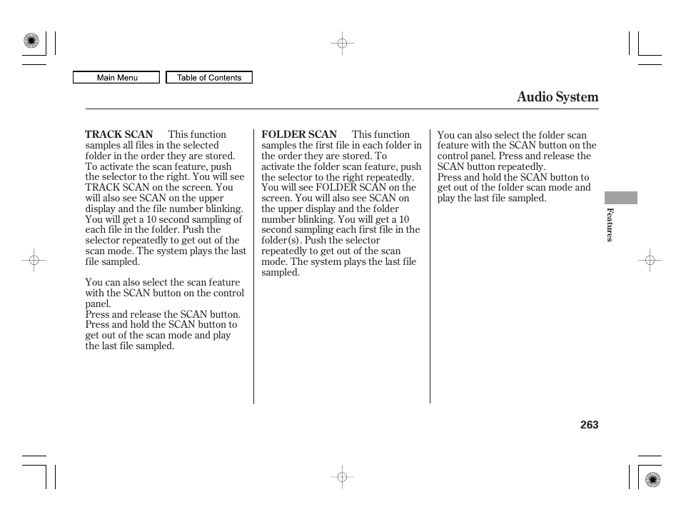 Audio system | Acura 2010 RL User Manual | Page 266 / 551