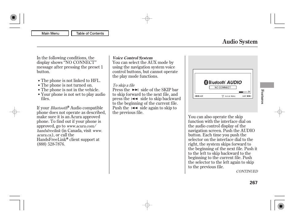 Audio system | Acura 2010 RL User Manual | Page 270 / 551