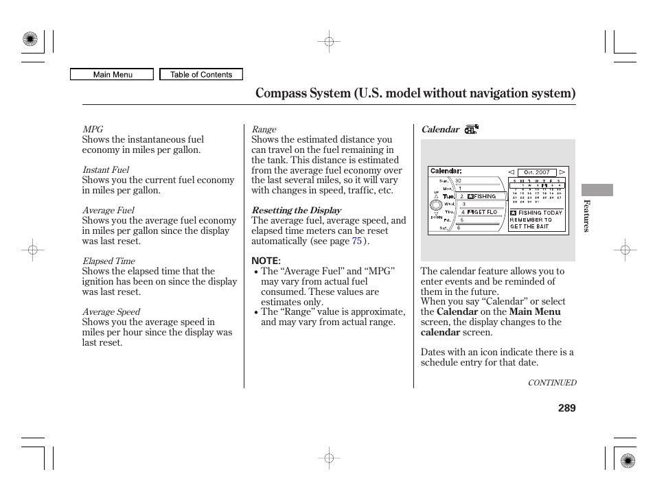 Acura 2010 RL User Manual | Page 292 / 551