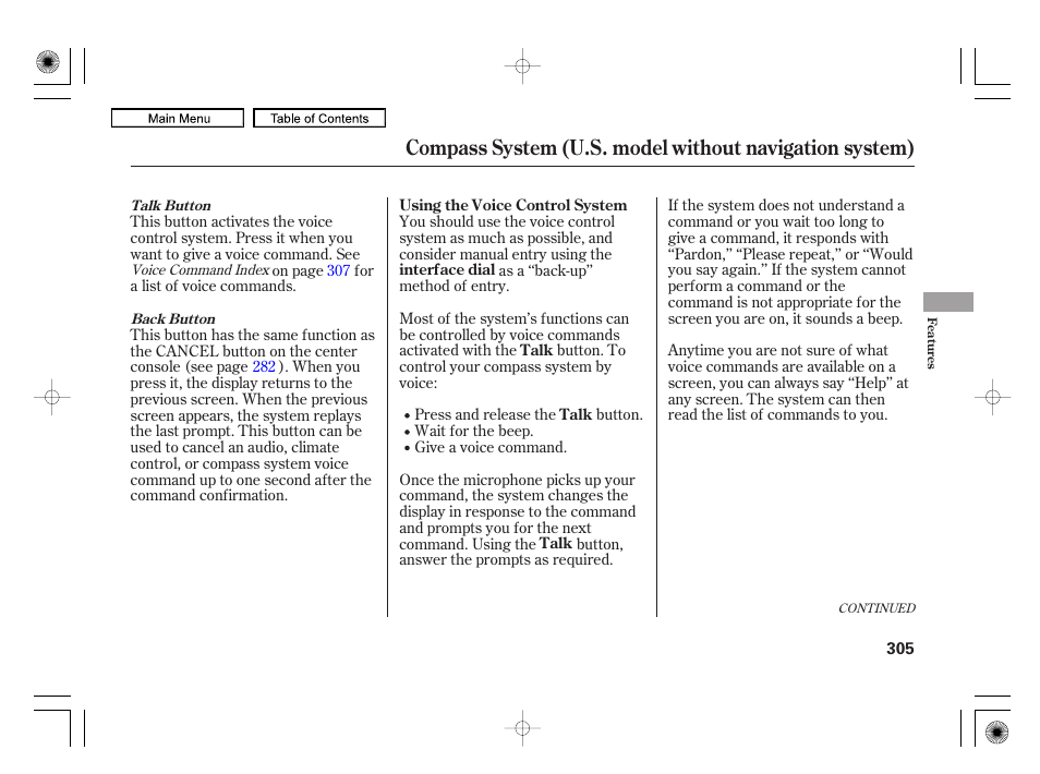 Acura 2010 RL User Manual | Page 308 / 551