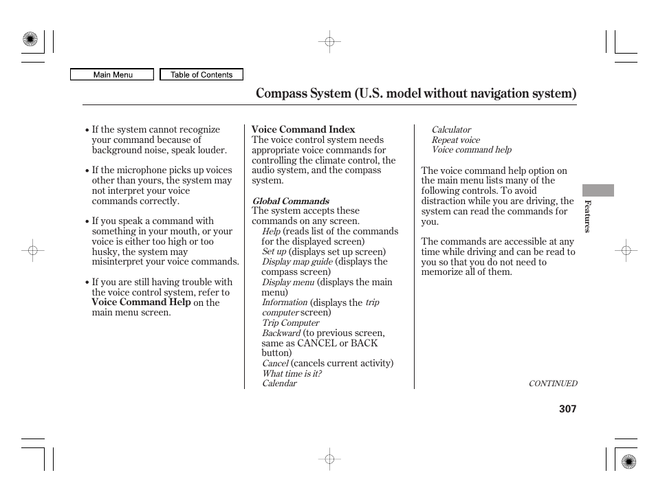 Acura 2010 RL User Manual | Page 310 / 551