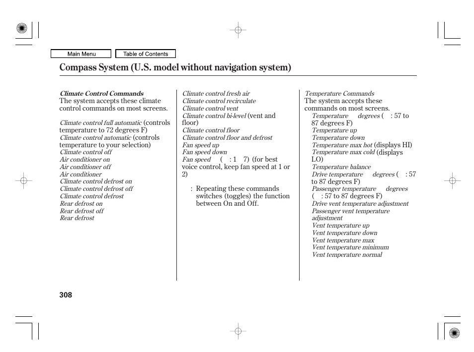 Acura 2010 RL User Manual | Page 311 / 551