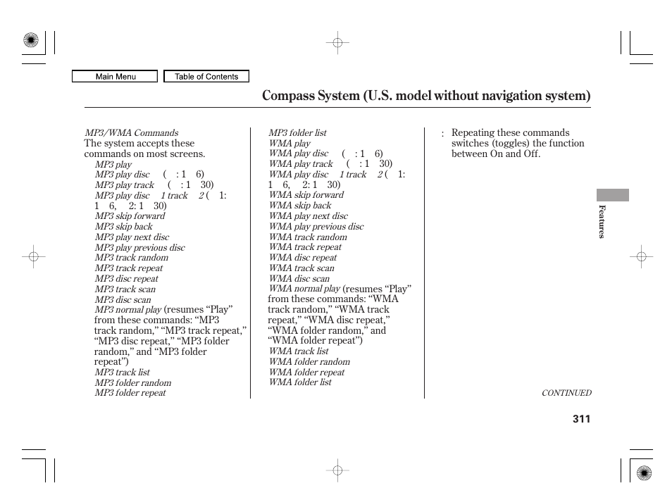 Acura 2010 RL User Manual | Page 314 / 551