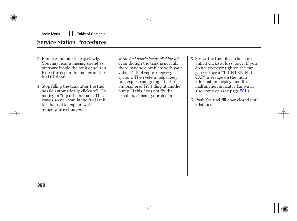 Service station procedures | Acura 2010 RL User Manual | Page 383 / 551