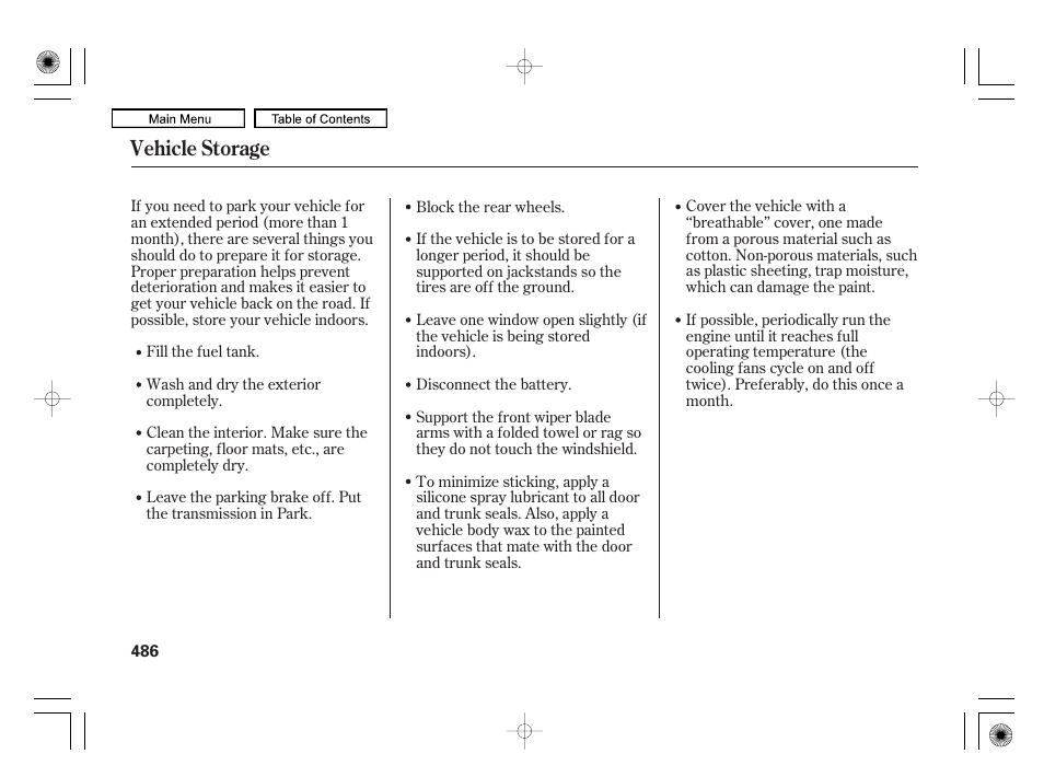 Vehicle storage | Acura 2010 RL User Manual | Page 489 / 551