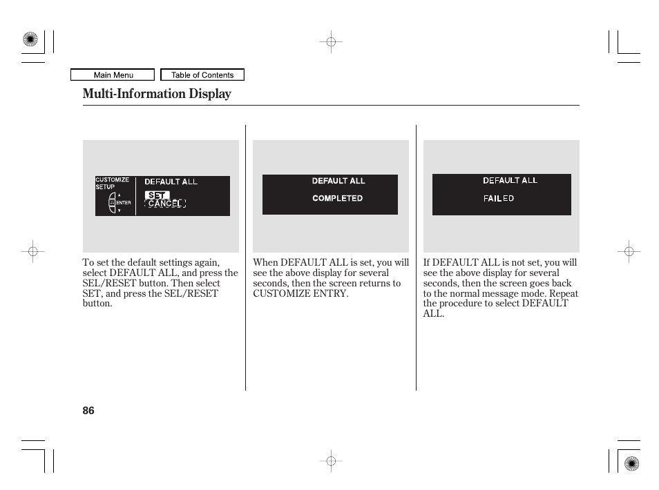 Multi-information display | Acura 2010 RL User Manual | Page 89 / 551