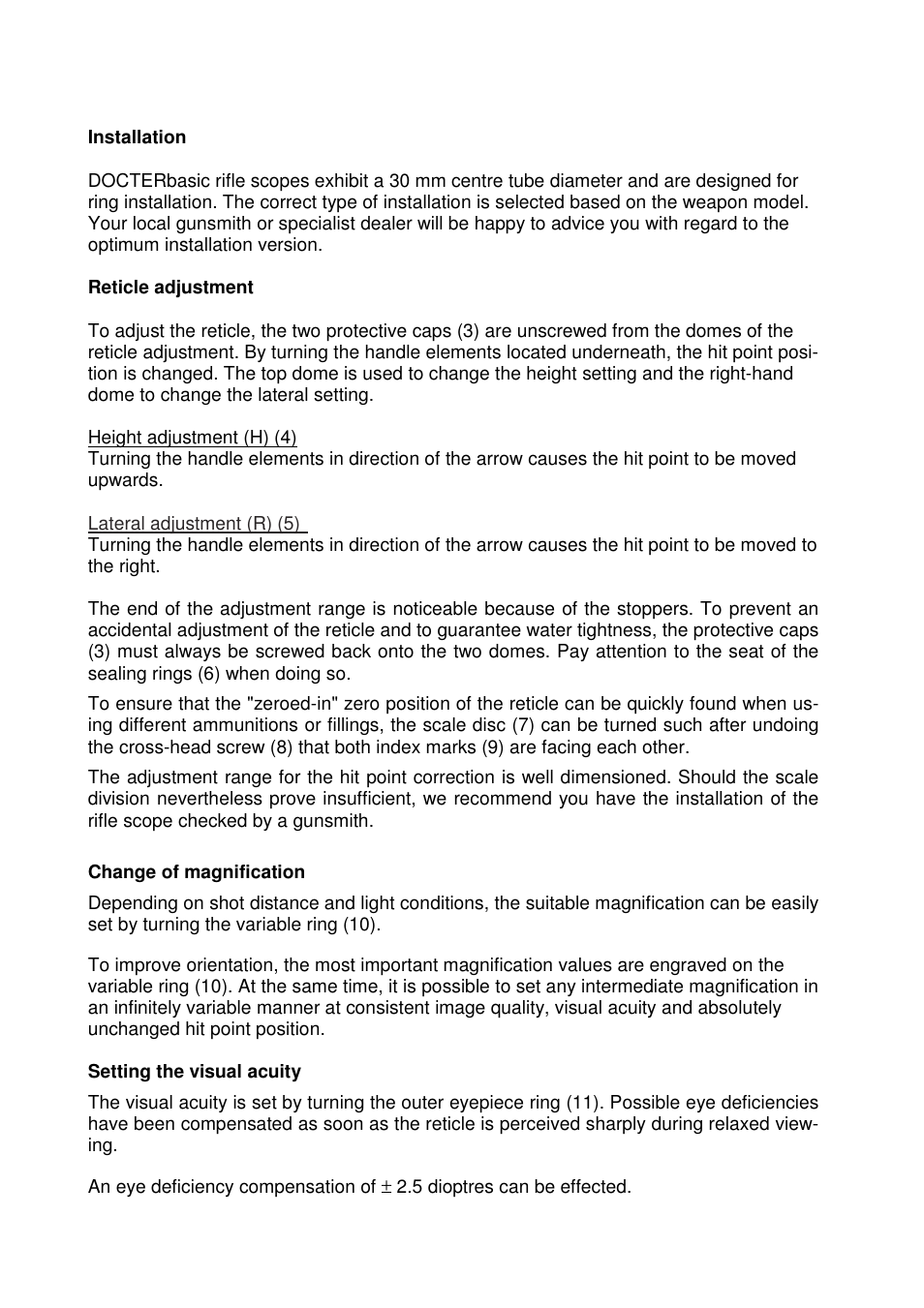 DOCTER DOCTER®basic 3-12x56 User Manual | Page 12 / 33