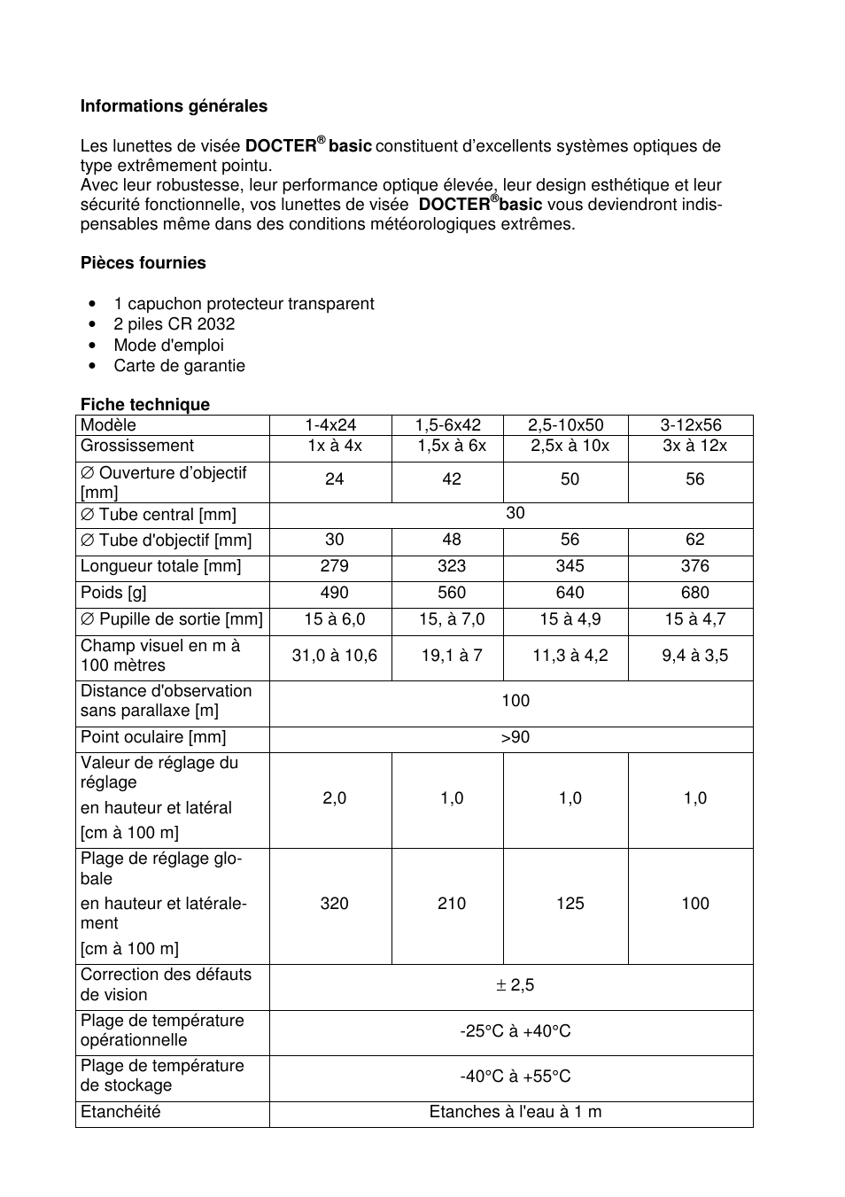 DOCTER DOCTER®basic 3-12x56 User Manual | Page 15 / 33