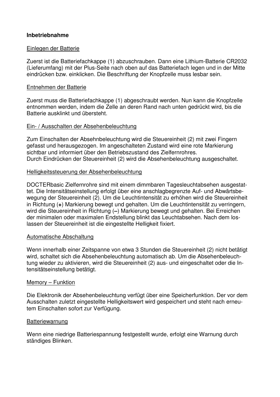 DOCTER DOCTER®basic 3-12x56 User Manual | Page 6 / 33