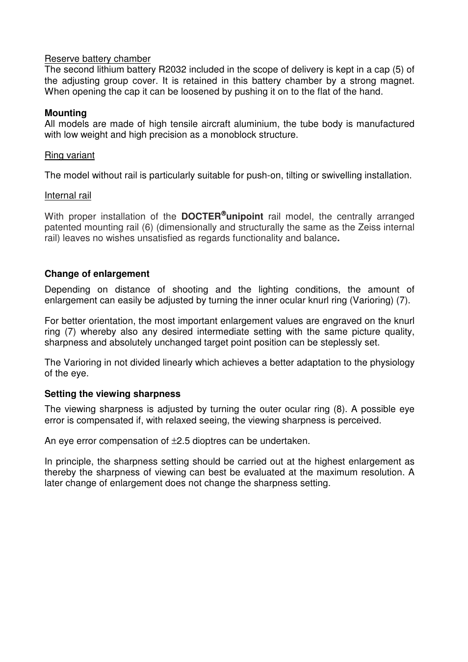 DOCTER DOCTER®unipoint 3-12x56 User Manual | Page 13 / 37