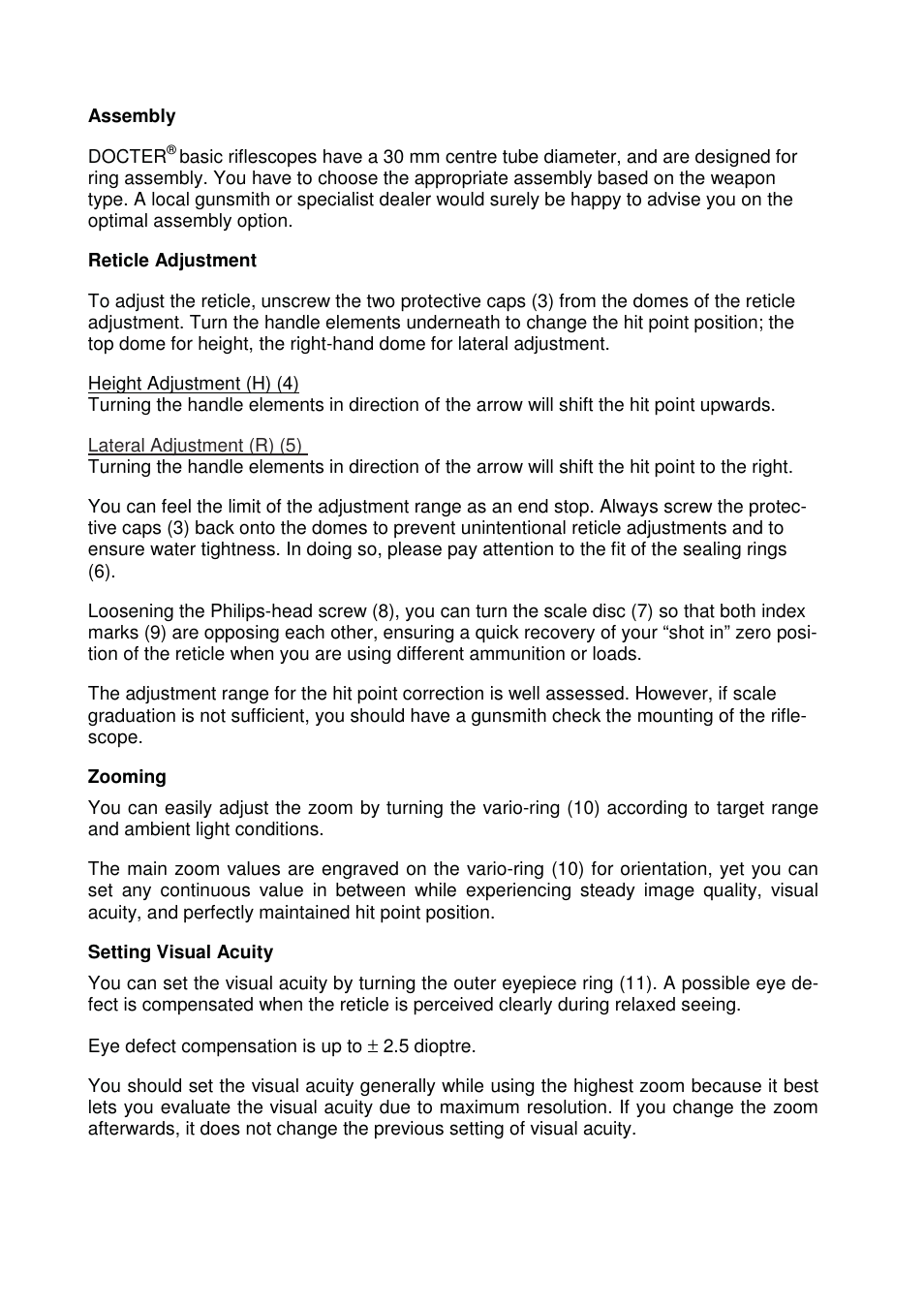 DOCTER DOCTER®comfort 1-4x24 User Manual | Page 14 / 37