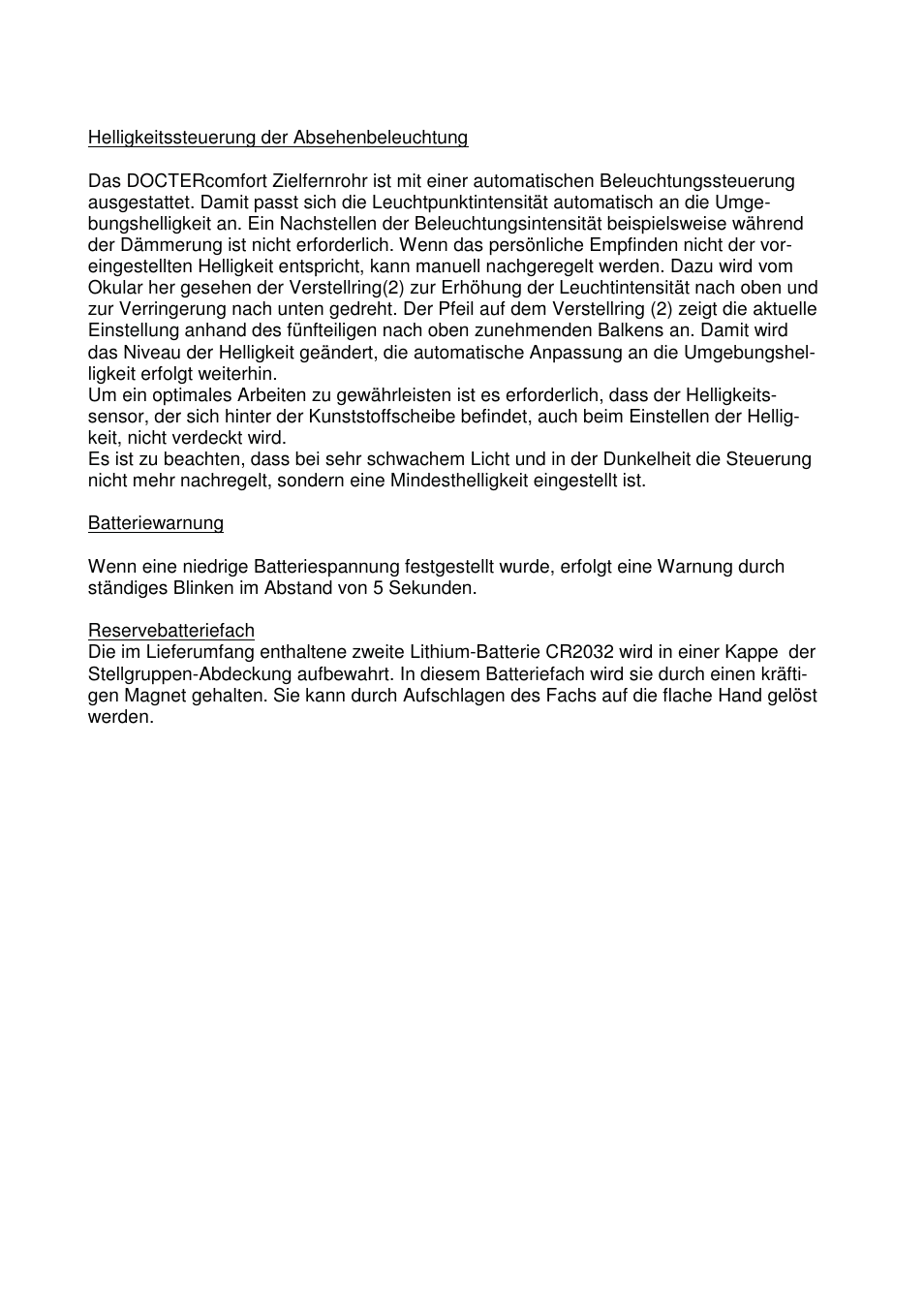 DOCTER DOCTER®comfort 1-4x24 User Manual | Page 7 / 37