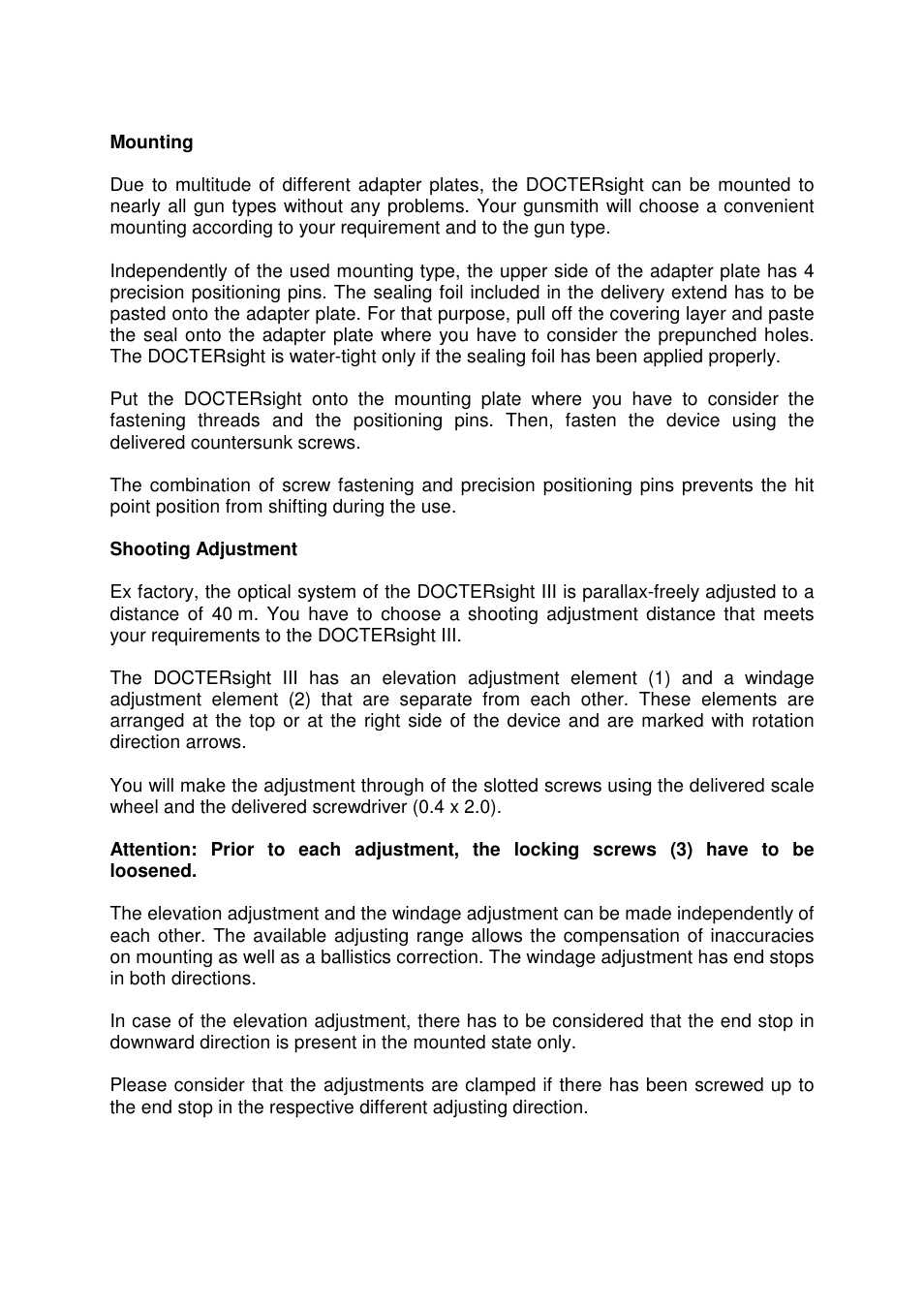 DOCTER DOCTER®sight III User Manual | Page 14 / 47