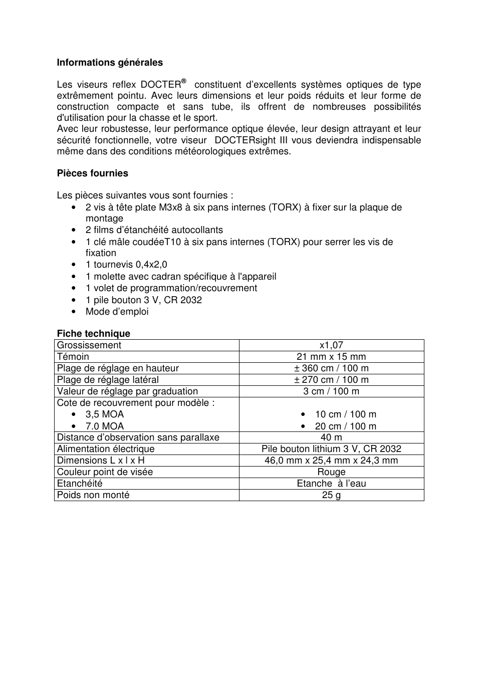 DOCTER DOCTER®sight III User Manual | Page 20 / 47