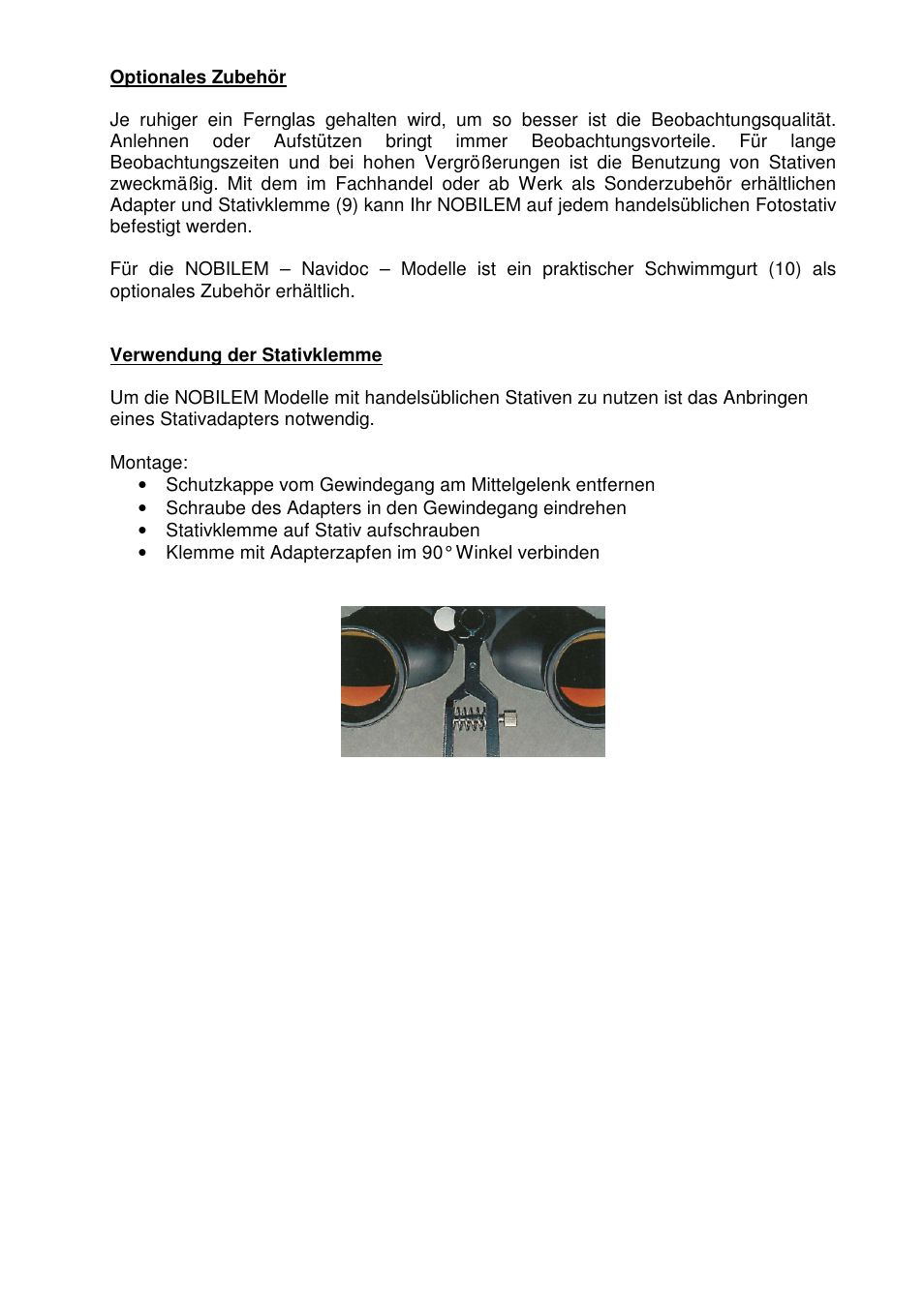 DOCTER NOBILEM 7 x 50 NAVIDOC User Manual | Page 8 / 31