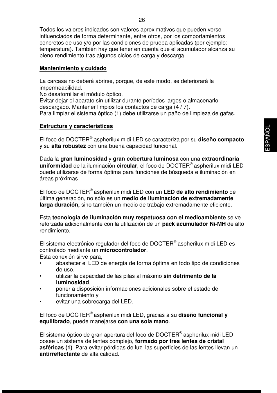 DOCTER DOCTER®aspherilux midi LED User Manual | Page 26 / 42