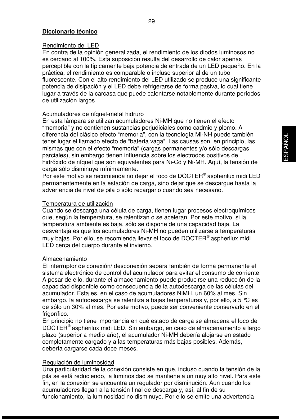 DOCTER DOCTER®aspherilux midi LED User Manual | Page 29 / 42