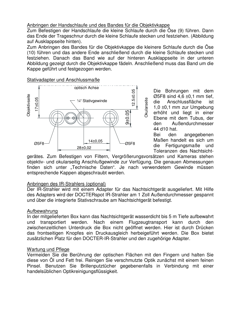 DOCTER DOCTER®nightvision 1x24 User Manual | Page 10 / 54