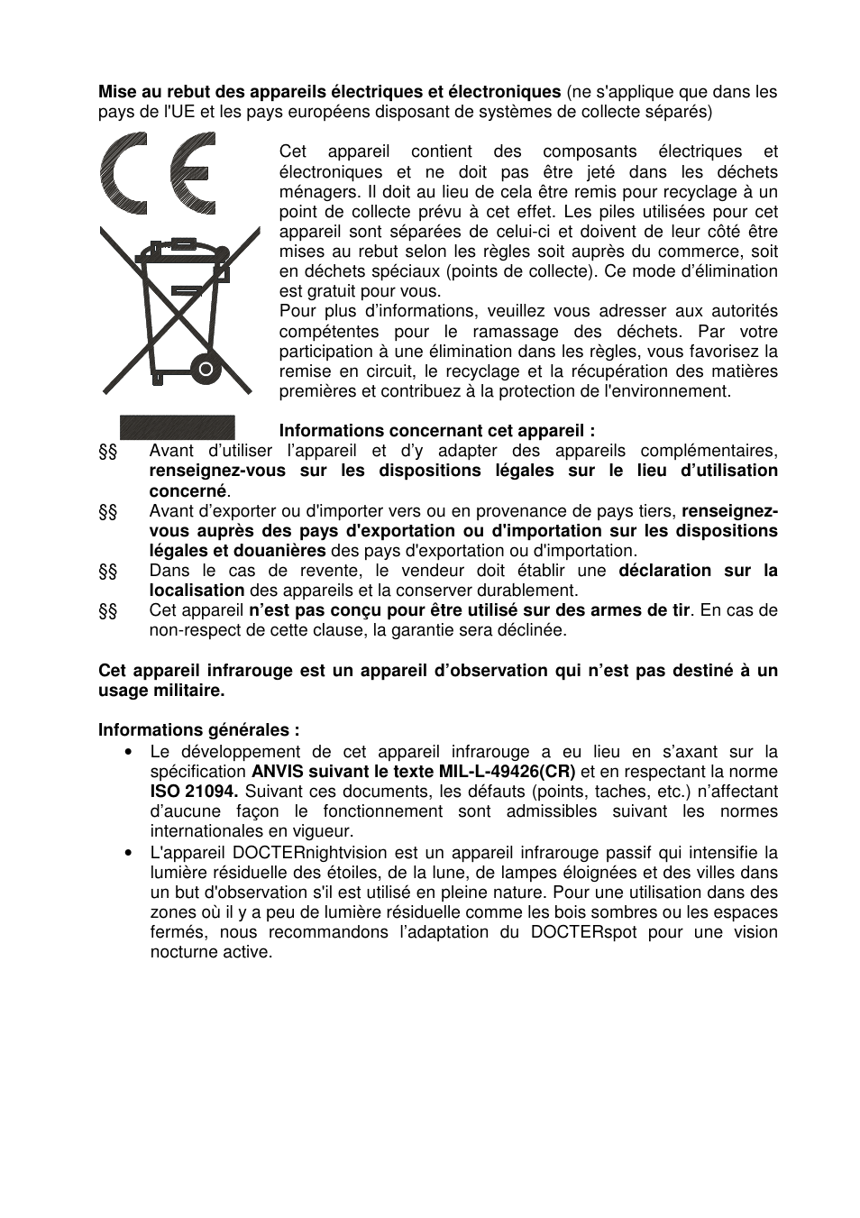 DOCTER DOCTER®nightvision 1x24 User Manual | Page 28 / 54
