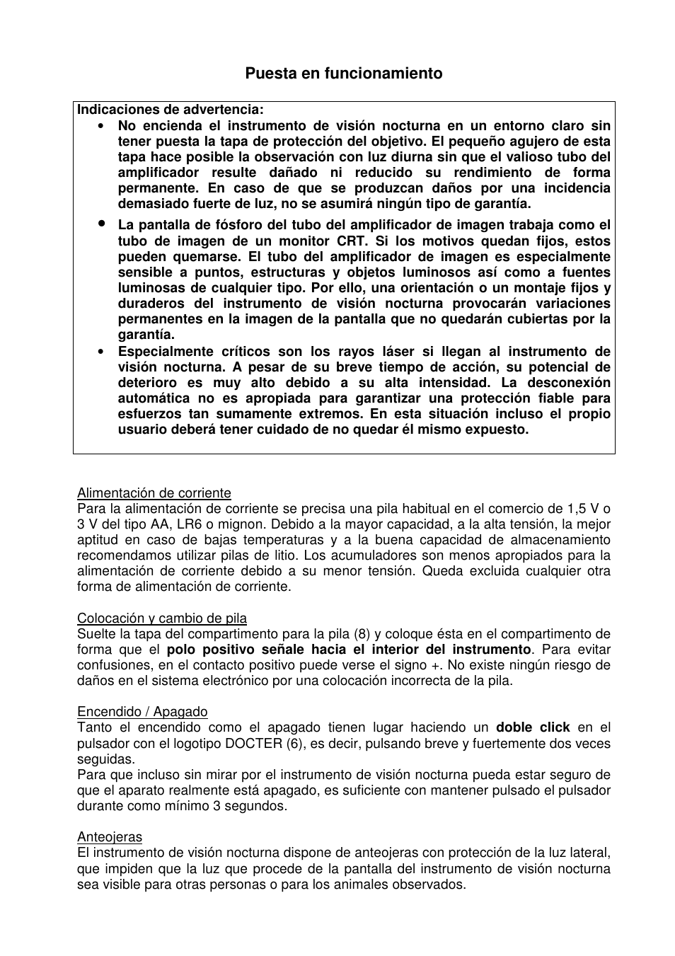 DOCTER DOCTER®nightvision 1x24 User Manual | Page 44 / 54