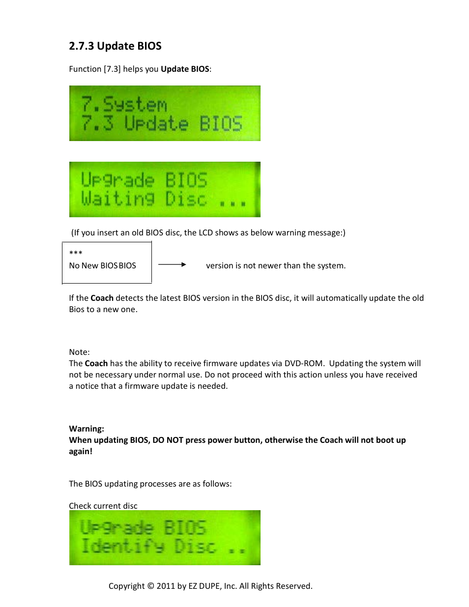 3 update bios | EZ Dupe Ultra Slim Coach DVD/CD Duplicator Slim Tote Bag User Manual | Page 16 / 23