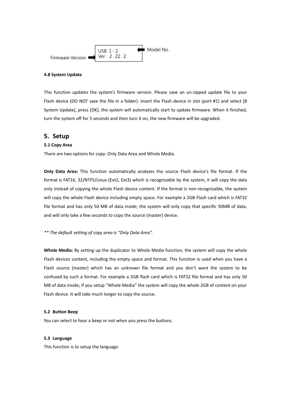 Setup | EZ Dupe Portable USB 2 Copy Duplicator & Tester User Manual | Page 10 / 12