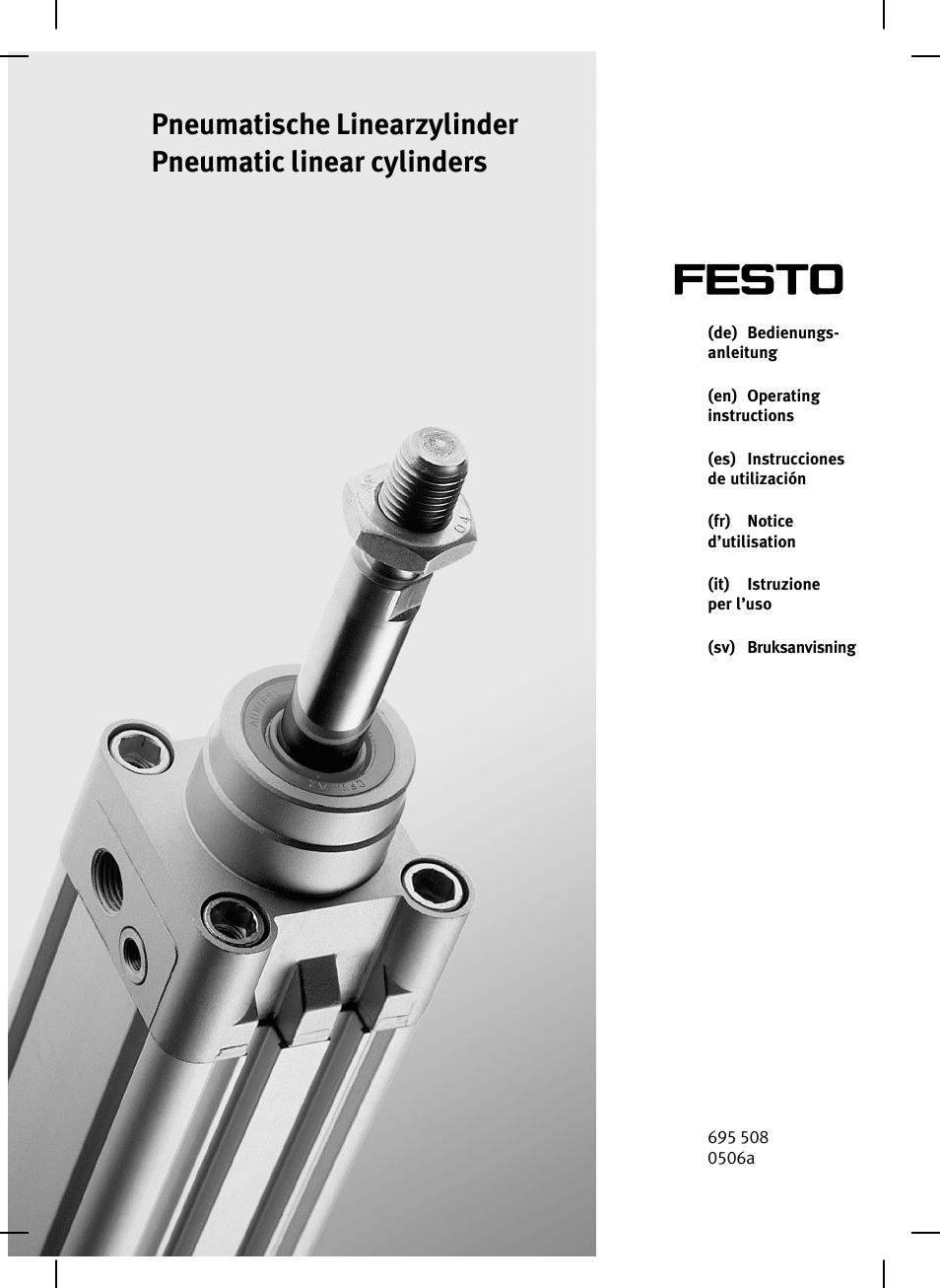Festo Стандартные цилиндры DNC-V с распределителем User Manual | 64 pages