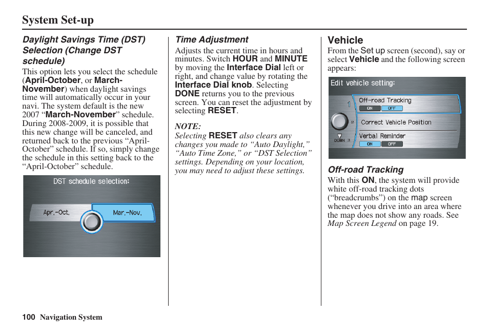 System set-up | Acura 2008 RDX 31STK810 User Manual | Page 101 / 161