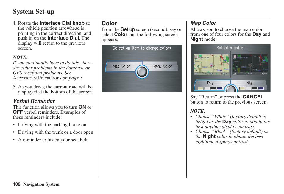 System set-up | Acura 2008 RDX 31STK810 User Manual | Page 103 / 161