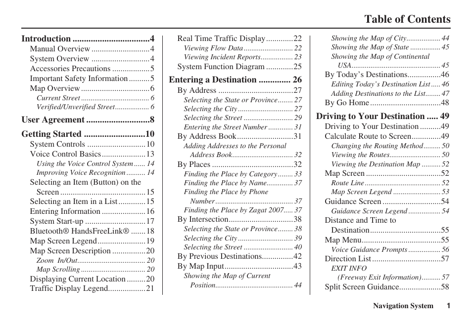 Acura 2008 RDX 31STK810 User Manual | Page 2 / 161