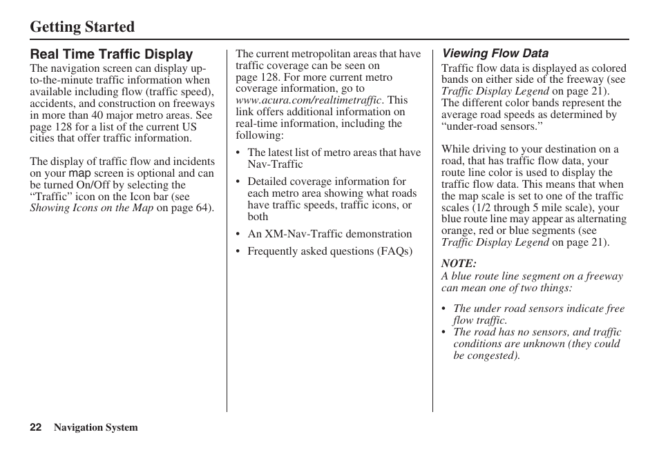 Getting started | Acura 2008 RDX 31STK810 User Manual | Page 23 / 161